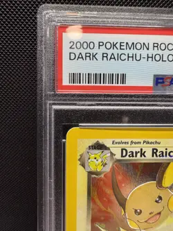Pokemon Rocket Dark Raichu 83/82 Holo Secret Rare 💎 PSA 7 🌀PERFECT SWIRL🌀 - Image 2