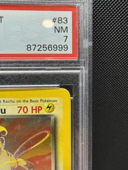 Pokemon Rocket Dark Raichu 83/82 Holo Secret Rare 💎 PSA 7 🌀PERFECT SWIRL🌀 - Image 3