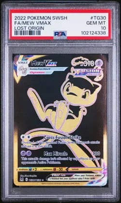 Pokemon Lost Origin - MEW VMAX - GOLDEN TRAINER GALLERY - TG30/TG30 - PSA 10 - Image 1