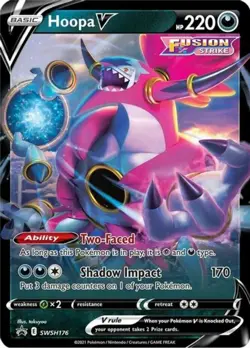 1x Hoopa V - SWSH176 - SWSH Black Star Promo NM-Mint Pokemon SWSH Black Star Pro - Image 1