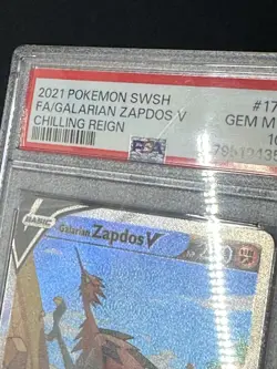 Pokemon PSA 10 Galarian Zapdos V 174/198 Alternate Art SWSH Chilling Reign - Image 3