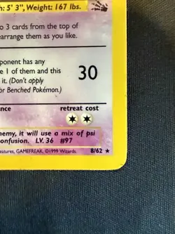 Hypno #8/62 Holo Rare Unlimited 1999 PokUmon TCG Fossil WotC MP - Image 5