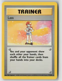 Lass 75/102 Rare Base Set Unlimited Pokemon Near Mint - Image 1