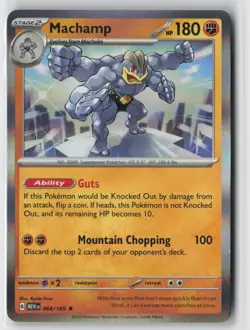 Machamp 068/165 Rare 151 Pokemon Holo Near Mint - Image 1