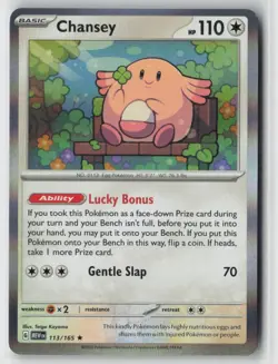 Chansey 113/165 Rare 151 Pokemon Holo Near Mint - Image 1