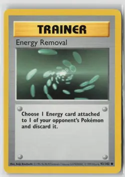 Energy Removal 92/102 Common Base Set Shadowless Pokemon Unlimited MP - Image 1