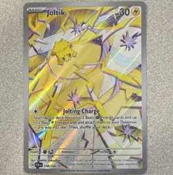 Pokemon TCG Joltik 150/142 Stellar Crown Illustration Rare Full Art Holo Eng - Image 1