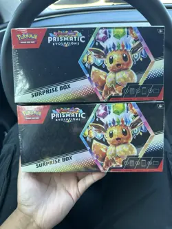 Pokemon TCG Scarlet & Violet Prismatic Evolutions Surprise Box Lot of 2 SEALED - Image 1