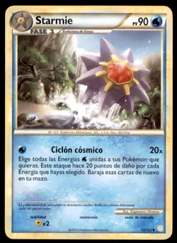 2010 Pokemon HeartGold & SoulSilver Starmie Spanish #53 Stage 1/Uncommon - Image 1