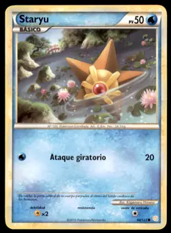 2010 Pokemon HeartGold & SoulSilver Staryu Spanish #84 Basic/Common - Image 1