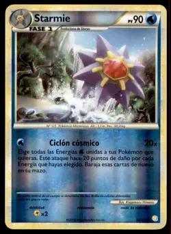 2010 HeartGold & SoulSilver Starmie Premium Spanish #53/123 Reverse Foil - Image 1
