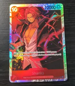 One Piece CCG Shanks Emperor's In The New World SR Foil Card OP09-004 NM - Image 1
