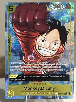 Monkey.D.Luffy OP07-109 Super Rare Foil 500 Year One Piece NM - Image 1