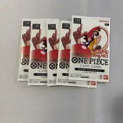 Round 1 One Piece TCG Promo Card (PHASE 1 - ENGLISH) 5x SEALED PACKS! - Image 1