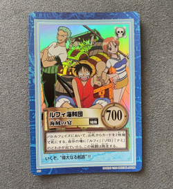 Vintage 1999 One Piece Hyper Battle S01 Holo Luffy Zoro Nami Bandai JP - Image 1