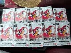 One Piece x Round1 Promo USA 10 Random Packs Sealed IN HAND! SHIPS SAME DAY! - Image 1