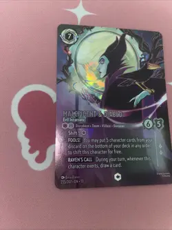 Disney Lorcana Maleficent & Diablo Evil Incarnate Foil 235/207 EN Enchanted - Image 4