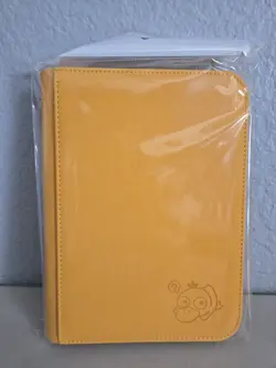 Ahhgela 4 Pocket TCG Binder 160 White Pockets Standard Sized Card Yellow Psyduck - Image 1