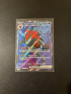 Pokemon N's Zoroark EX Full Art Rare Holo Card 175/159 S&V Journey Together TCG - Image 1