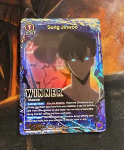 Bandai Union Arena Sung Jinwoo WINNER Promo Foil Character Card (English) - Image 1