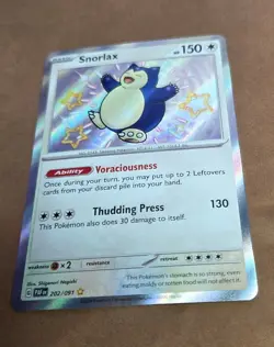 Snorlax 202/091 SV Paldean Fates Shiny Rare Card NM Condition - Image 4