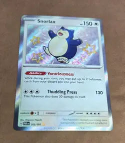 Snorlax 202/091 SV Paldean Fates Shiny Rare Card NM Condition - Image 5
