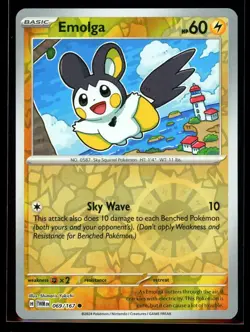 2024 Scarlet & Violet Series - Twilight Masquerade Emolga #69 Reverse Holo - Image 1