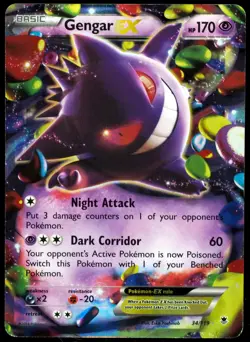 Gengar EX #34/119 NM/M Phantom Forces Pokemon Card - Image 1