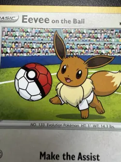 Eevee on the Ball 002/005 Promo Pokemon Futsal TCG Card 2020 NM Near Mint - Image 5
