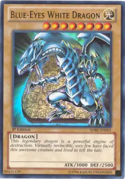Yu-Gi-Oh Card - SDBE-EN001 - BLUE-EYES WHITE DRAGON (ultra rare holo) - NM/Mint - Image 1