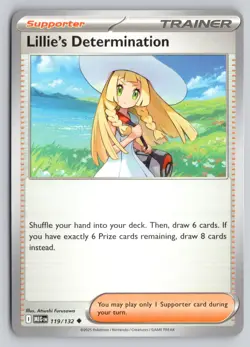 LILLIE'S DETERMINATION 119/132 UNCOMMON MEGA EVOLUTION POKEMON NM - Image 1