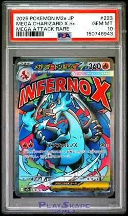 Pokemon Card PSA 10 Mega Charizard ex 223/193 Attack Rare AR m2a Japanese 2025 - Image 1