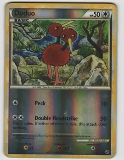 Doduo Common HGSS Undaunted 45/90 Reverse Holo Near Mint Pokemon - Image 1