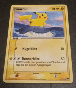 Pokemon Pikachu 12/17 POP Series 5 Deutsch – Played / Creases – Rare - Image 1