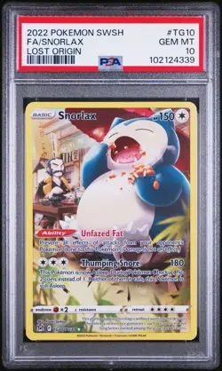 Pokemon Lost Origin - SNORLAX - TRAINER GALLERY - TG10/TG30 - PSA 10 - Image 1