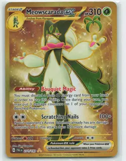 2023 Pokemon, Paldea Evolved, #271/193 Meowscarada ex, Gold Hyper Rare NM - Image 1