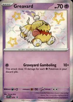 Greavard 070 NM/M Promo Scarlet & Violet Promo Pokemon Holo - Image 1