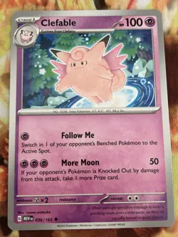 Clefable 036/165 Uncommon | SV: 151 Collection | Pokemon Card - Image 1
