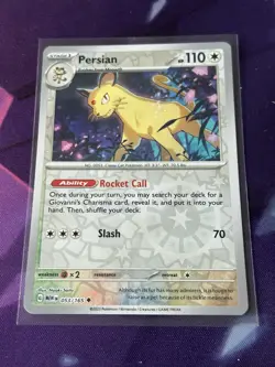 PERSIAN - 053/165 - POKEMON 151 MEW ENGLISH - REVERSE HOLO - NM - Image 1