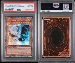 PSA 10 GEM MINT Yugioh Light Darkness Dragon Quarter Century Secret Rare 1st Ed - Image 3