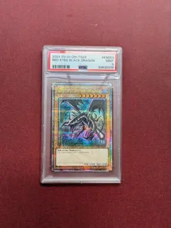 Yu-Gi-Oh Red-Eyes Black Dragon PSA9 TN23-EN003 Quarter Century Secret Rare QCSR - Image 1