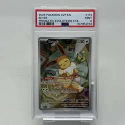 2025 Pokemon Eevee 173 Black Star Promo Prismatic Evolutions ETB PSA 9 - Image 1