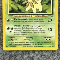 Vintage Pokemon TCG Neo Genesis Bayleef 28/111 Uncommon Card LP - Image 4