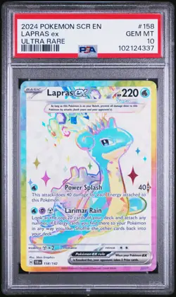 Pokemon Stellar Crown - LAPRAS EX - ULTRA RARE - 158/142 - PSA 10 - Image 1