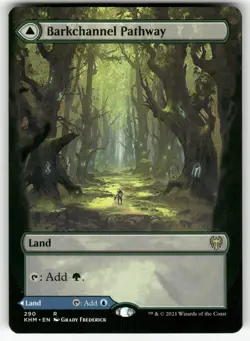Barkchannel Pathway (Borderless) 290 Rare Kaldheim Magic: The Gathering NM - Image 1