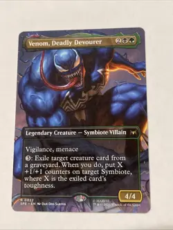 Venom, Deadly Devourer (Borderless) Marvel's Spider-Man: Eternal-Legal #22 Rare - Image 1