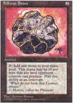 MTG Fellwar Stone, Fourth Edition, Heavily Played, English - Image 1