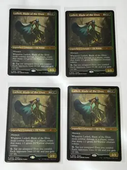 Lathril Blade of Elves 2 MTG Lord of the Rings 2023 Near Mint Etched Promo X 4 - Image 1