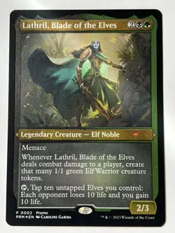 Lathril Blade of Elves 2 MTG Lord of the Rings 2023 Near Mint Etched Promo X 4 - Image 3