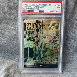 MTG Anduril, Flame of the West Foil Borderless Poster Lord of the Rings PSA 7 - Image 1